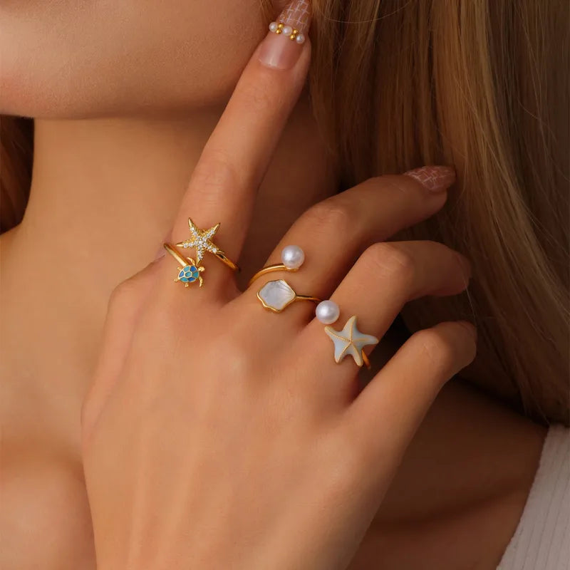 Golden Ocean Treasures Rings